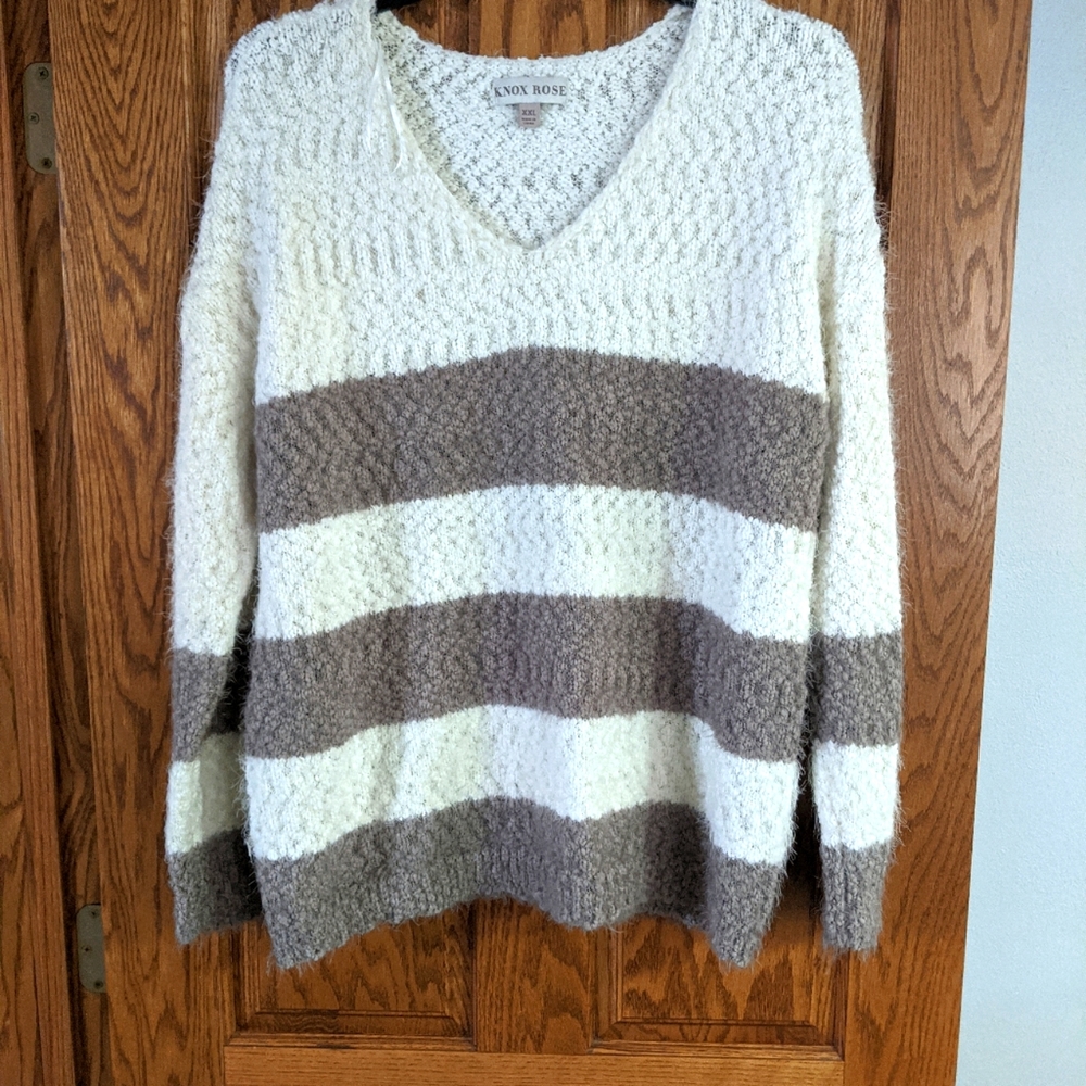 Fuzzy Knox Rose sweater